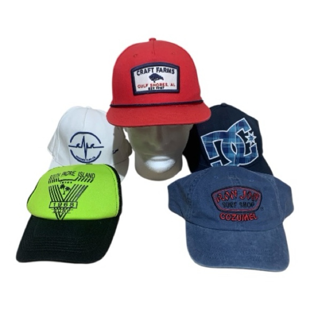 (038) Surf Bundle of (5) Hats